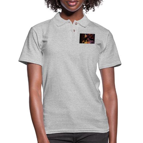 Dazzling Night - Colorful Abstract Portrait - Women's Pique Polo Shirt