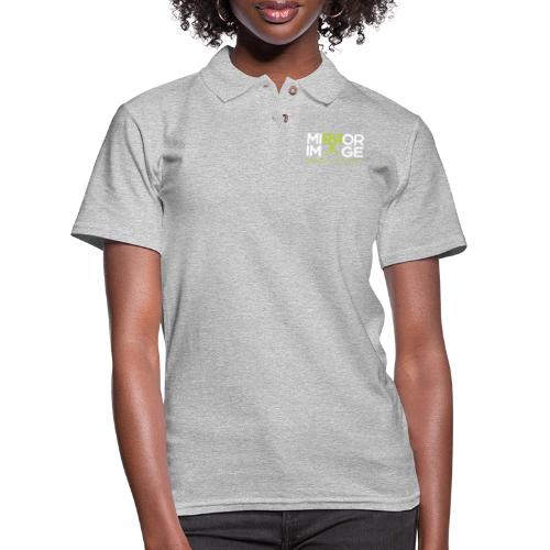 MIBCO Green_White - Women's Pique Polo Shirt