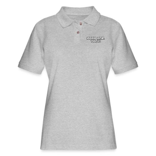GOOD ONE, TONY! (text only) - Women's Pique Polo Shirt