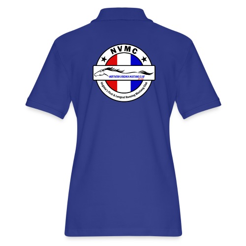 Circle logo t-shirt on white with black border - Women's Pique Polo Shirt