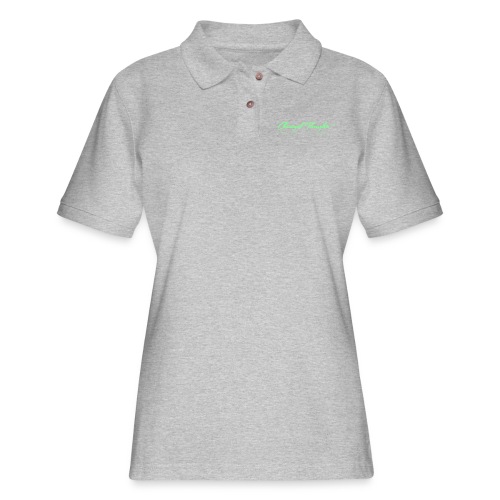 Christyal Thoughts C3N3T31 Lime png - Women's Pique Polo Shirt