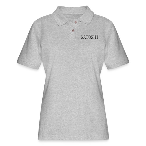 satoshi stroke only one word satoshi, bitcoiners - Women's Pique Polo Shirt