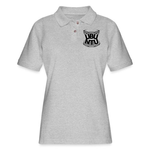 UBUNTU-LOGO-BLK-7 - Women's Pique Polo Shirt