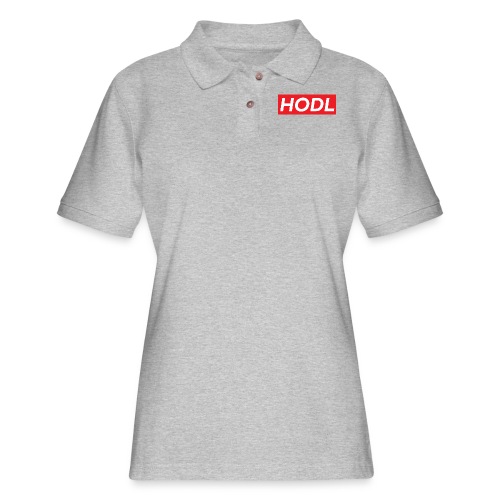 HODL Red Box Logo - Women's Pique Polo Shirt