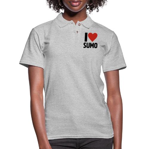 I Love Sumo – Bold Minimalist Sumo Wrestling Fan - Women's Pique Polo Shirt