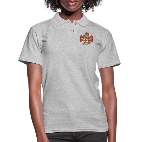 Maple-Mad Wolfbird – Quirky Canadian Creature - Women's Pique Polo Shirt