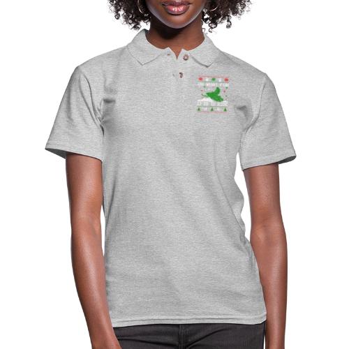 Oh What Fun Snowmobile Ugly Sweater style - Women's Pique Polo Shirt