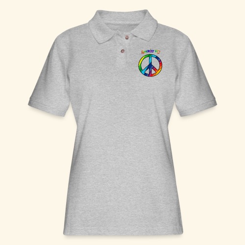 remember me - Peace Sign - Women's Pique Polo Shirt