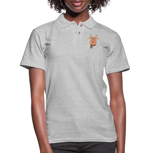 Red Nosed Reindeer - Women's Pique Polo Shirt