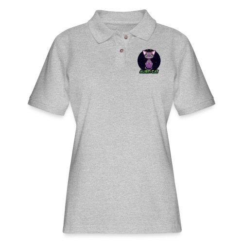 Alien Cat - Women's Pique Polo Shirt