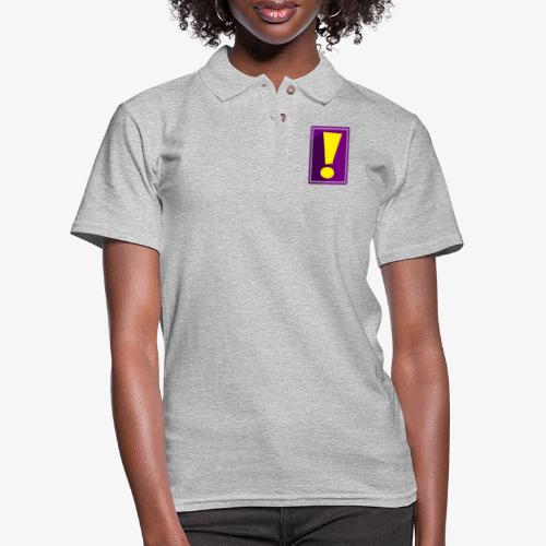 Purple Whee! Shadow Exclamation Point - Women's Pique Polo Shirt