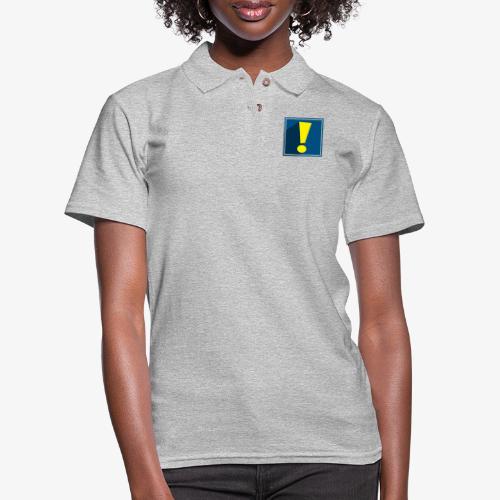 Whee Shadow Exclamation Point - Women's Pique Polo Shirt
