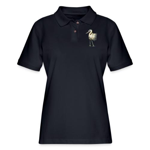 Great Blue Heron - Women's Pique Polo Shirt