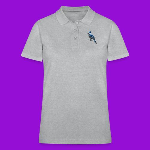 Silver Blue Jay on Perch + Flight Stages 2-print - Women's Pique Polo Shirt