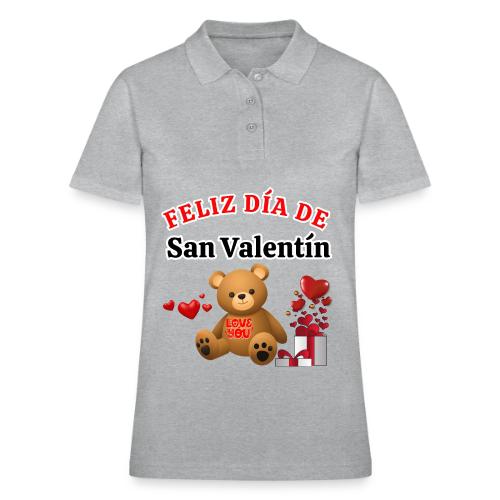 Valentine's Day Celebration Bears Love Hearts. - Women's Pique Polo Shirt