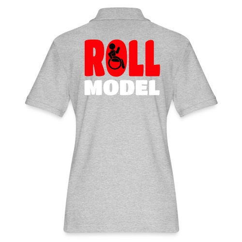 This wheelchair user is also a roll model - Women's Pique Polo Shirt