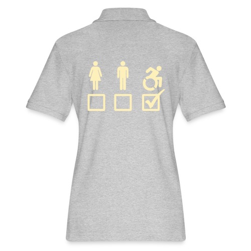 A wheelchair user is also suitable - Women's Pique Polo Shirt