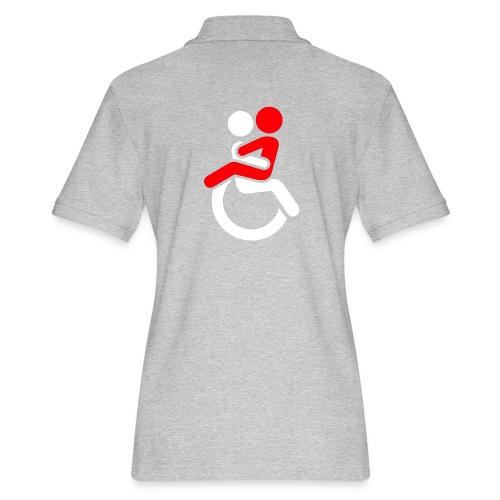 Wheelchair Love for adults. Humor shirt - Women's Pique Polo Shirt
