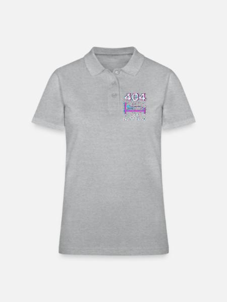404 Sleep Not Found - Women's Pique Polo Shirt - heather gray - Front