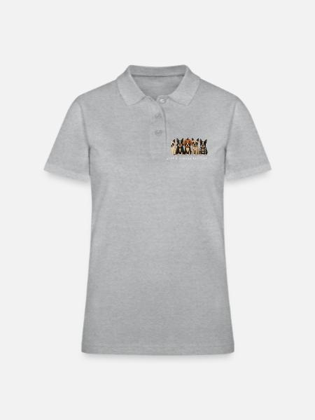 Just A Spooky Terrier - Women's Pique Polo Shirt - heather gray - Front