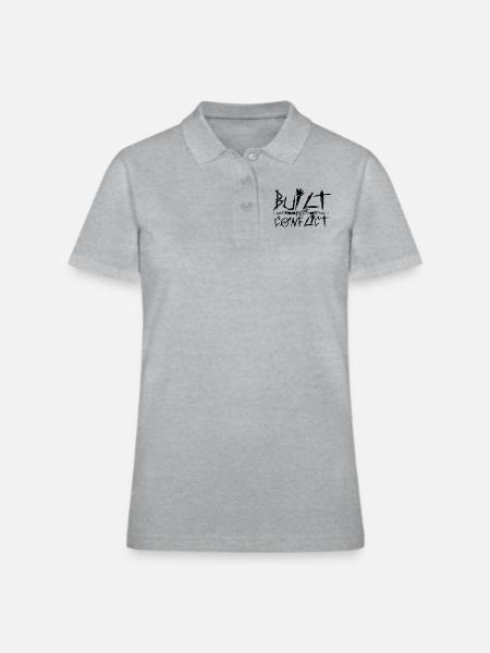 Built for Conflict - Resilience - Women's Pique Polo Shirt - heather gray - Front