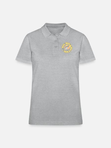 Real Men Have A Pan Prospecting Miner Gold Panning - Women's Pique Polo Shirt - heather gray - Front
