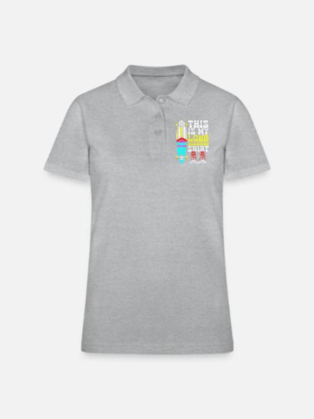 Skater Hobby Freestyle - Women's Pique Polo Shirt - heather gray - Front