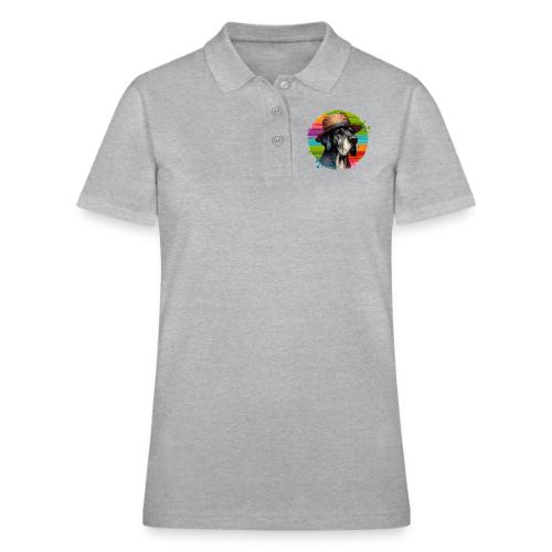 Great Dane Wearing a Hat Art - Women's Pique Polo Shirt