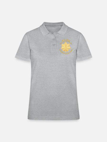 Army Major MAJ Combat Veteran V1 - Women's Pique Polo Shirt - heather gray - Front