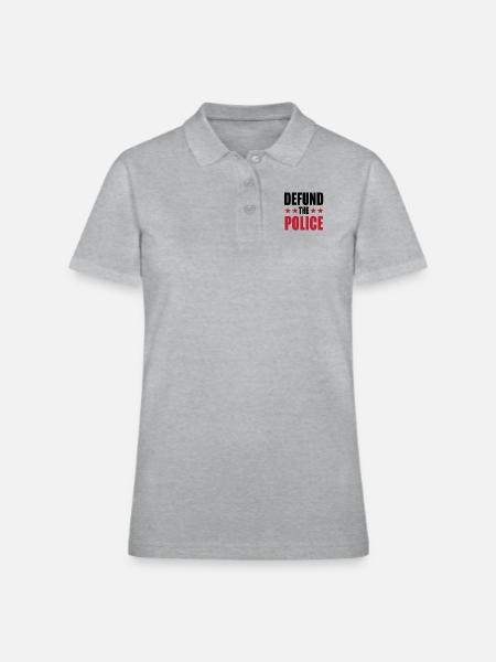 Defund The Police - Women's Pique Polo Shirt - heather gray - Front