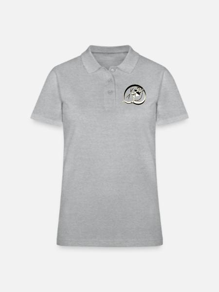 The skateboard in freestyle - Women's Pique Polo Shirt - heather gray - Front