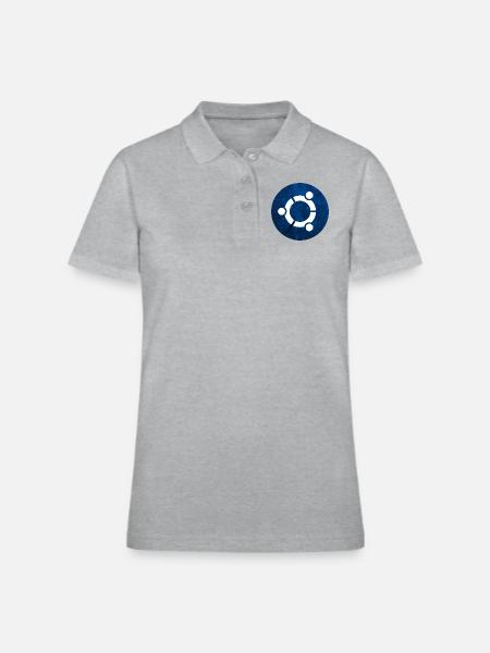 Ubuntu blue - Women's Pique Polo Shirt - heather gray - Front