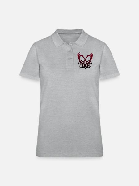 Gas Mask - Women's Pique Polo Shirt - heather gray - Front