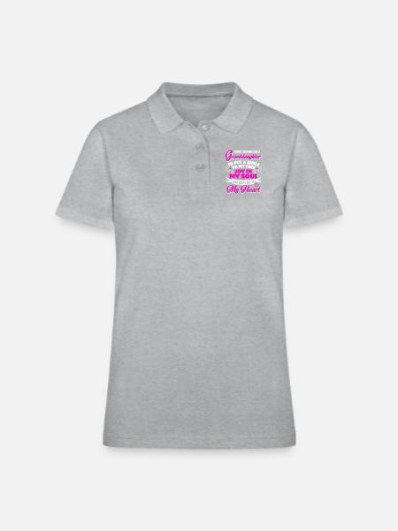 Granddaughter Joy - Women's Pique Polo Shirt - heather gray - Front