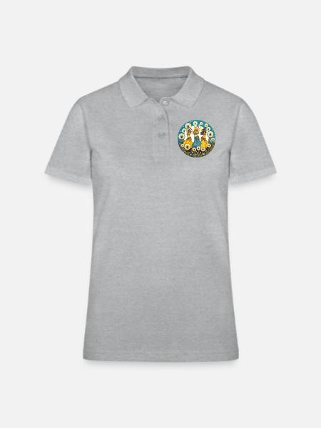 Belly Dancers - Women's Pique Polo Shirt - heather gray - Front