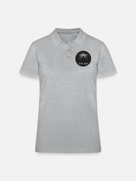 Be the Light - Women's Pique Polo Shirt - heather gray - Front