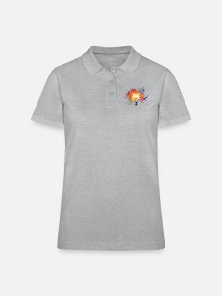 Light - Women's Pique Polo Shirt - heather gray - Front
