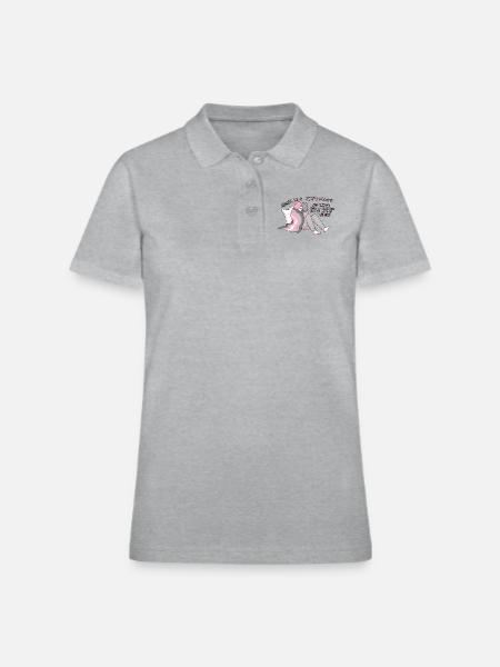 Gender is a Performance - Women's Pique Polo Shirt - heather gray - Front