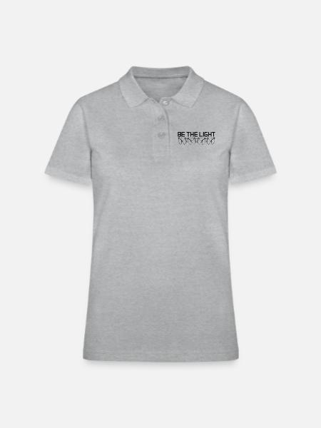 Be The Light - Women's Pique Polo Shirt - heather gray - Front