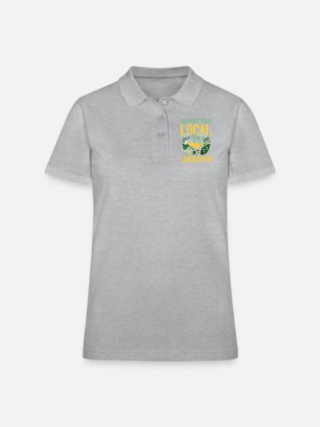 Landscaper Landscaping Landscape - Women's Pique Polo Shirt - heather gray - Front