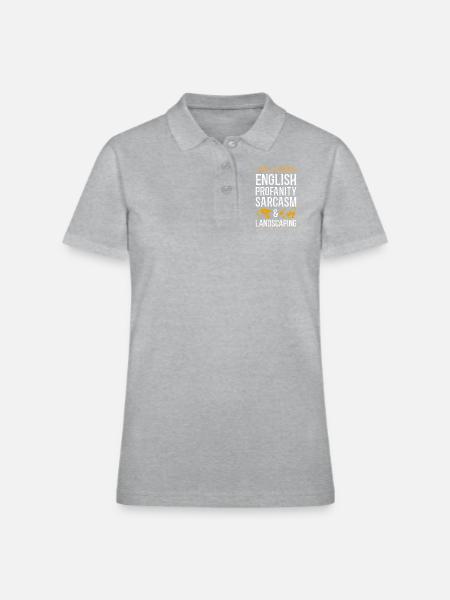 Landscaper Landscaping Landscape - Women's Pique Polo Shirt - heather gray - Front