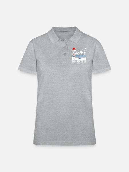 Landscaper Landscaping Landscape - Women's Pique Polo Shirt - heather gray - Front