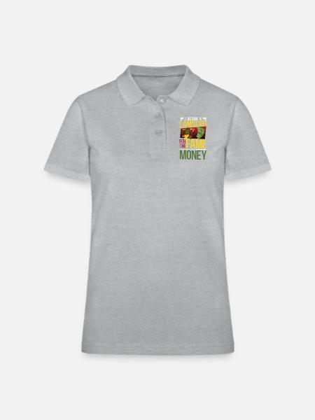 Landscaper Landscaping Landscape - Women's Pique Polo Shirt - heather gray - Front