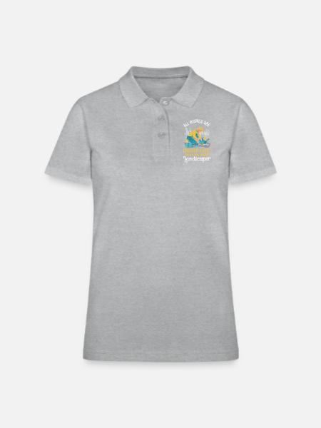 Landscaper Landscaping Landscape - Women's Pique Polo Shirt - heather gray - Front