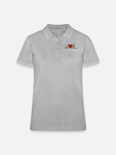 Landscaper Landscaping Landscape - Women's Pique Polo Shirt - heather gray - Front