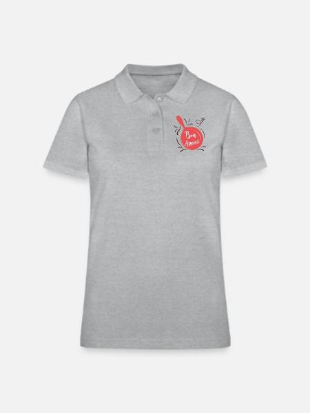 Cute Pan Splash - Women's Pique Polo Shirt - heather gray - Front