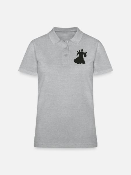 Dancer - Women's Pique Polo Shirt - heather gray - Front