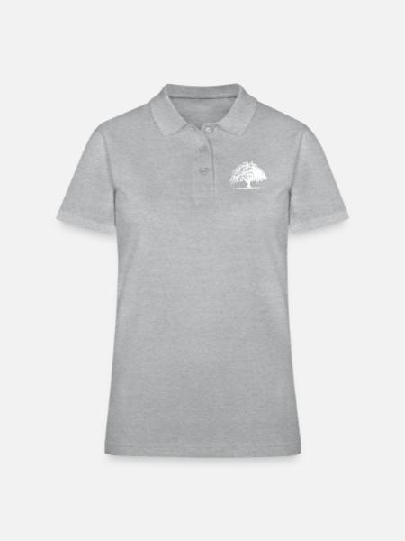 Tree - Women's Pique Polo Shirt - heather gray - Front