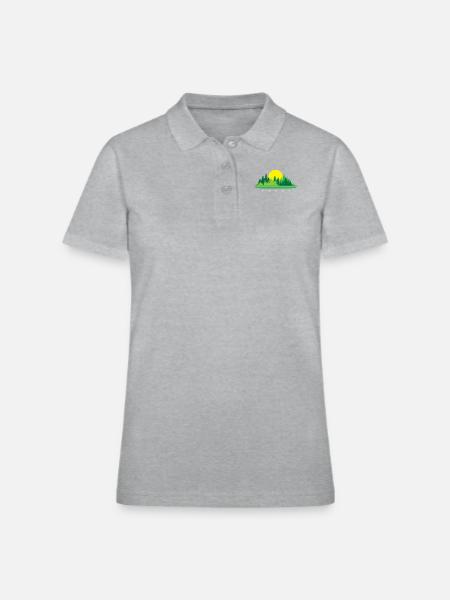 Tree - Women's Pique Polo Shirt - heather gray - Front