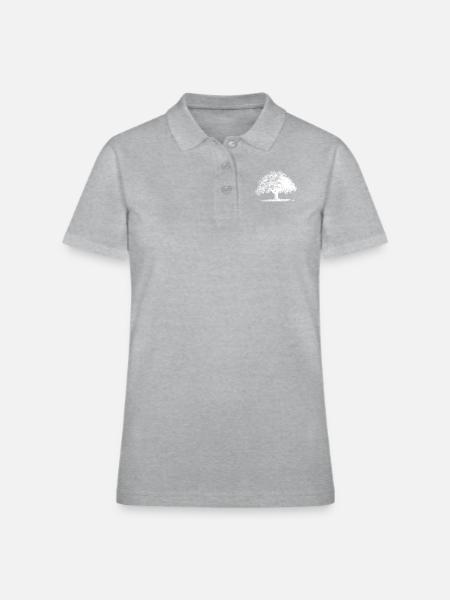 Tree - Women's Pique Polo Shirt - heather gray - Front